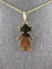 ESTATE 14KT YELLOW GOLD 3D ENGRAVABLE BABY GIRL CHARM FLOATING PENDANT #27416