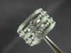 ESTATE WIDE 1.10CT DIAMOND 14KT WHITE GOLD 3D ETOILE MULTI ROW ANNIVERSARY RING