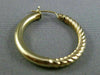 ESTATE 14KT YELLOW GOLD 3D DOUBLE SIDED ROPE CLASSIC HOOP EARRINGS #25144