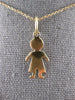 ESTATE 14K YELLOW GOLD 3D CLASSIC BABY BOY FLAT ENGRAVABLE CHARM PENDANT #27414