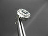 ESTATE 1.20CTW DIAMOND & AAA SAPPHIRE 14KT WHITE GOLD SQUARE STUD EARRINGS