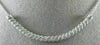 ESTATE .50CT DIAMOND 14K WHITE GOLD 2 ROW SEMI CIRCLE MILGRAIN ROPE FUN NECKLACE