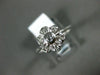 ESTATE .16CT DIAMOND 14K WHITE GOLD CLASSIC SEVEN STONE FLOWER FILIGREE FUN RING