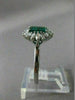 ANTIQUE 1.90CT DIAMOND & AAA COLOMBIAN EMERALD PLATINUM ENGAGEMENT RING #22258