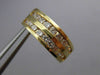 ESTATE 1.0CT DIAMOND 14KT YELLOW GOLD 3D CLASSIC TWO ROW HUGGIE EARRINGS #5319