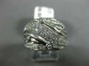 ESTATE LARGE .75CT DIAMOND 14K WHITE GOLD CLASSIC MULTI ROW WAVE ETOILE FUN RING