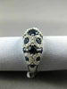 ESTATE WIDE 2.37CT DIAMOND & AAA SAPPHIRE 14K WHITE GOLD 3D ETOILE FILIGREE RING