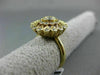 ESTATE WIDE .75CT ROUND DIAMOND 14K YELLOW GOLD 3D FILIGREE MILGRAIN FLOWER RING