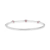 1.17CT DIAMOND & AAA RUBY 14KT WHITE GOLD MARQUISE 3 STONE CUFF BANGLE BRACELET