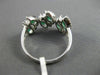 ESTATE WIDE .90CT DIAMOND & SAPPHIRE 14KT WHITE GOLD MULTI LEAF ETOILE LOVE RING
