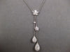 1.03CT DIAMOND 18KT WHITE GOLD DOUBLE TEAR DROP BY THE YARD LARIAT LOVE NECKLACE
