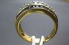 WIDE 1.99CT DIAMOND & AAA SAPPHIRE 18KT YELLOW GOLD MULTI ROW ANNIVERSARY RING