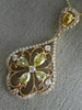 LARGE 1.41CT WHITE & FANCY YELLOW DIAMOND 18KT YELLOW & ROSE GOLD FLOWER PENDANT