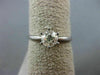 ANTIQUE .59CT OLD MINE DIAMOND 14KT WHITE GOLD SOLITAIRE ENGAGEMENT RING #17943
