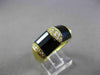 ESTATE LARGE .25CT DIAMOND & AAA ONYX 18KT YELLOW GOLD 3 DIMENSIONAL FUN RING