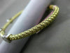 ESTATE .25CT DIAMOND 14K WHITE & YELLOW GOLD HEART FLEXIBLE LOVE BANGLE BRACELET