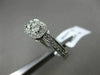 ESTATE .54CT DIAMOND 14KT WHITE GOLD 3D 2 STONE HALO FILIGREE MILGRAIN LOVE RING