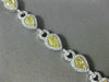 ESTATE GIA 7.11CT WHITE & FANCY YELLOW DIAMOND 18K TWO TONE GOLD TENNIS BRACELET