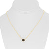 1.81CT AAA PINK SAPPHIRE 18KT YELLOW GOLD 3D PEAR SHAPE SOLITAIRE LOVE NECKLACE