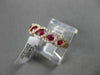 ESTATE WIDE .65CTW DIAMOND & AAA RUBY 14KT ROSE GOLD INFINITY ETOILE FUN RING