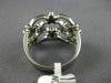 ESTATE WIDE .46CT DIAMOND 14K WHITE GOLD MULTI FLOWER BUTTERFLY ANNIVERSARY RING