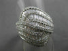ESTATE 2.15CT BAGUETTE & ROUND DIAMOND 18KT WHITE GOLD INTERTWINNING FUN RING