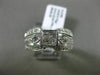 ESTATE LARGE .92CT ROUND & PRINCESS DIAMOND 14K WHITE GOLD HEART FRIENDSHIP RING