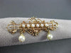ANTIQUE 14K YELLOW GOLD & AAA SOUTH SEA PEARL VICTORIAN CROWN BROOCH / PIN 22527