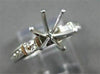 ESTATE .56CT DIAMOND 14KT WHITE GOLD BAGUETTE SEMI MOUNT ENGAGEMENT RING #3053