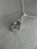 ESTATE .10CT DIAMOND 14KT WHITE GOLD 3D ETOILE HAMSA LUCKY HAND PENDANT #18455