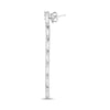 ESTATE 1.25CT DIAMOND 14KT WHITE GOLD 3D CLASSIC SINGLE ROW BAR DROP EARRINGS