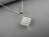 ESTATE .75CT DIAMOND SQUARE 14KT WHITE GOLD PENDANT F COLOR VVS SIMPLY AMAZING