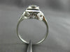ANTIQUE WIDE .85CT AAA SAPPHIRE & DIAMOND 18KT WHITE GOLD FILIGREE RING #20678