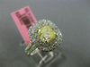 ESTATE LARGE GIA 2.04CT DIAMOND 18K TWO TONE GOLD 3D CUSHION CUT ENGAGEMENT RING