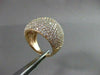 ESTATE EXTRA LARGE 3.83CT DIAMOND 14KT ROSE GOLD MULTI ROW PAVE RING BEAUTIFUL!