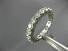 ESTATE LARGE 3.65CT DIAMOND 14KT WHITE GOLD SHARED PRONG ETERNITY RING #21670