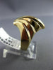 ESTATE LARGE .28CT DIAMOND 14KT YELLOW GOLD 3D CLASSIC WAVE COCKTAIL RING #18689