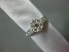 ESTATE WIDE .90CT DIAMOND 14KT WHITE GOLD FLOWER FRIENDSHIP PROMISE RING #22298
