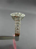 ESTATE WIDE .81CT DIAMOND 18KT WHITE GOLD FLOWER MILGRAIN CIRCULAR PROMISE RING