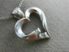 ESTATE .06CT ROUND DIAMOND 14KT WHITE GOLD CLASSIC LOVE HEART PENDANT #22984