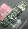 ESTATE .66CT DIAMOND 18KT WHITE GOLD ROUND & PRINCESS INVISIBLE ANNIVERSARY RING