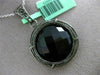 ESTATE LARGE 25.0CT BLACK ONYX 18KT BLACK GOLD WOVEN SOLITAIRE FLOATING PENDANT