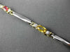 ESTATE 1.67CTW DIAMOND & AAA MULTI SAPPHIRE 14KT TWO TONE GOLD TENNIS BRACELET