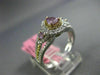 ESTATE GIA .79CT DIAMOND 18KT TRI COLOR GOLD 3D PEAR SHAPE HALO ENGAGEMENT RING