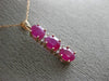 ESTATE 1.25CT DIAMOND & AAA RUBY 14KT ROSE GOLD 3D PAST PRESENT FUTURE PENDANT