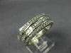 ESTATE WIDE 1.43CT DIAMOND 18KT WHITE GOLD 3D ROUND & BAGUETTE ANNIVERSARY RING