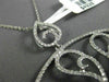 ESTATE EXTRA LARGE 2.0CT DIAMOND 14KT WHITE GOLD 3D OPEN FILIGREE FLOWER PENDANT