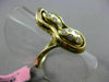ESTATE LARGE .18CT ROUND DIAMOND 18KT YELLOW GOLD 3D ALLIGATOR ETOILE SHELL RING