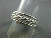 ESTATE WIDE 14KT WHITE GOLD FILIGREE ROPE DESIGN MENS WEDDING RING UNIQUE! #2439