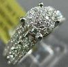 ESTATE .86CT DIAMOND 18KT WHITE GOLD 3D CLUSTER ROUND ETOILE ENGAGEMENT RING